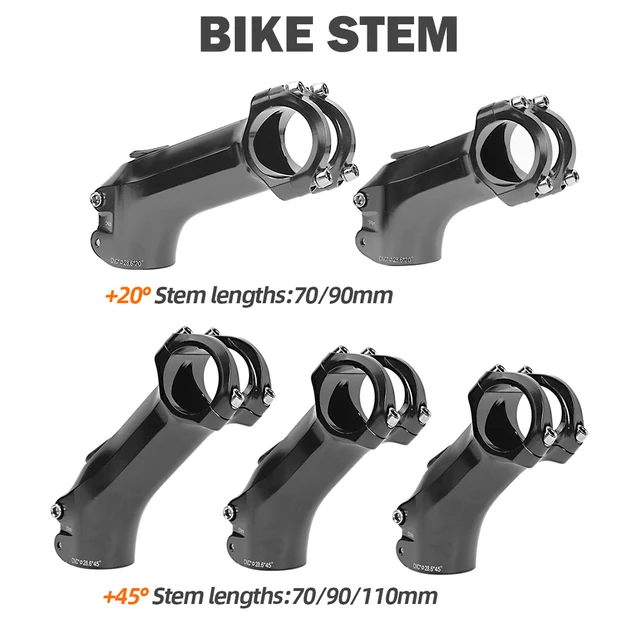 Bike Stems Stem 35 Degree 90mm Bicycle Handlebar Riser MTB