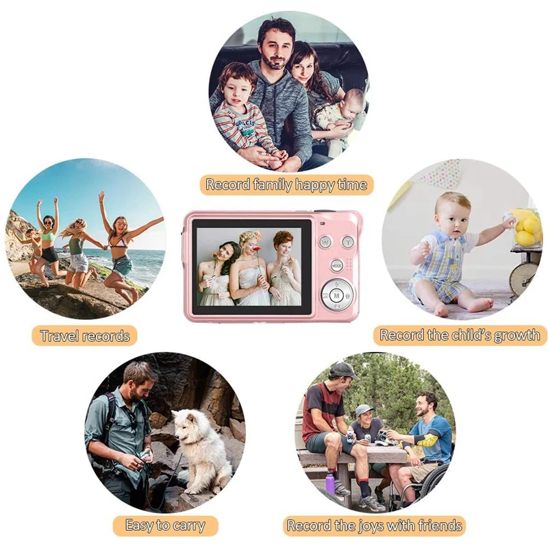 2.7-inch Brand New Mini HD 1080P Digital Camera 30 MP LCD Screen Camera With 8x Digital Zoom Camera for Children's BirthdayGifts