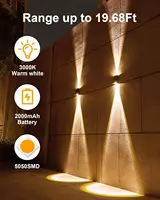 2 LED lampe murale solaire étanche extérieure solaire jardin décor lumières haut et bas éclairage lumineux pour rue balcon jardin Villa 2