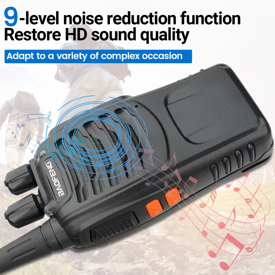 Baofeng BF-88E Walkie Talkie PMR 400-470MHz, Lunga Portata, Batteria 1500mAh, Con Auricolari (1/2/4/8 Pezzi) - 6
