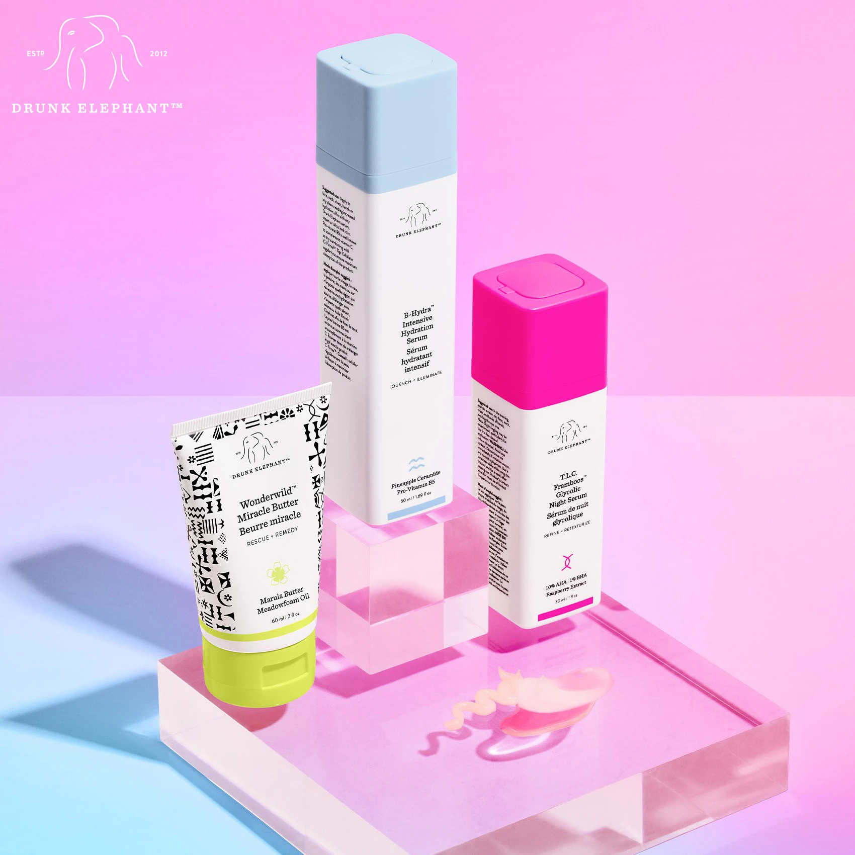 DrunkElephantFramboosGlycolicNightSerumAHABHAGelIntensiveHydrationSerumWonderwild DrunkElephantFramboosGlycolicNightSerumAHABHAGelIntensiveHydrationSerumWonderwild