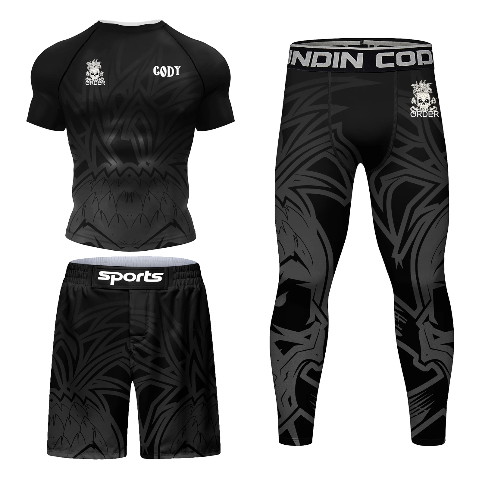 

Cody Lundin Kimono Jiujitsu Man Rashguard-tights Set Quick Dry Men's Brazilian Underwear Bjj Accessories Uniform Gym Track Suits