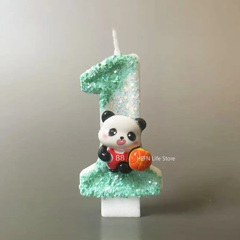 NEW Creative Digital Candles Cute Panda Birthday Cake Party Candle Party Atmosphere Candle Scene Decoration Supplies