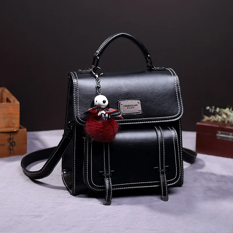 Small Backpack Women Faux Leather Vintage Luxury Bags for Women