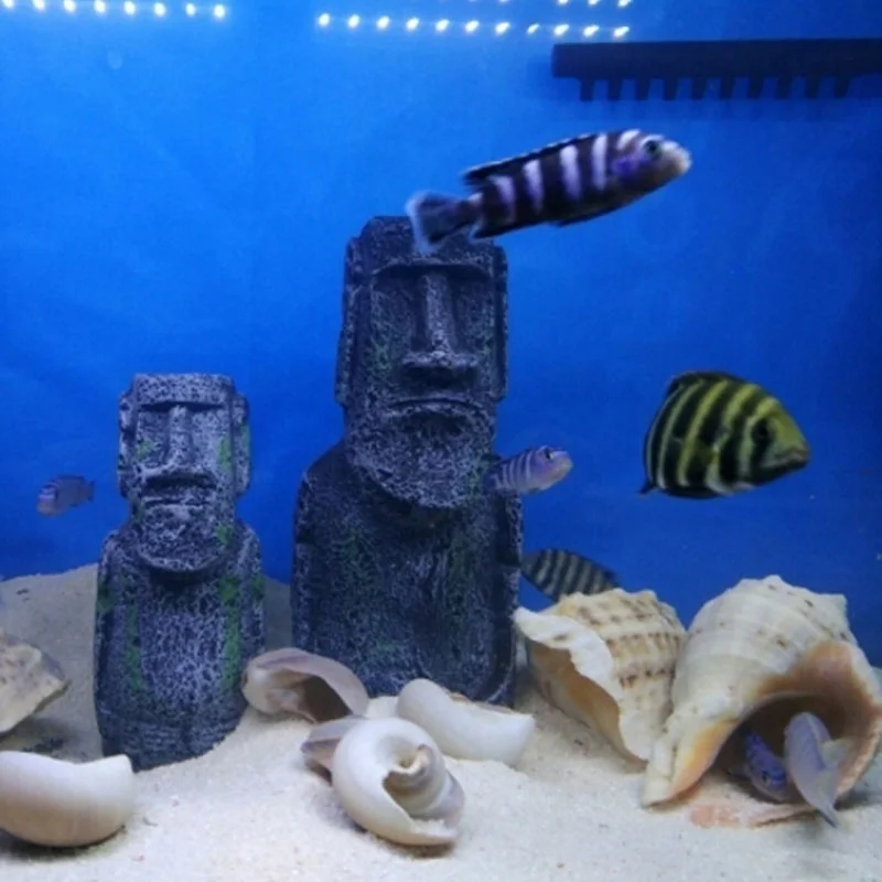 Aquarium Fish Tank Resin Decoration Easter Island Simulation Statue Home Garden Decorations Personalized Holiday Surprise Gift AliExpress