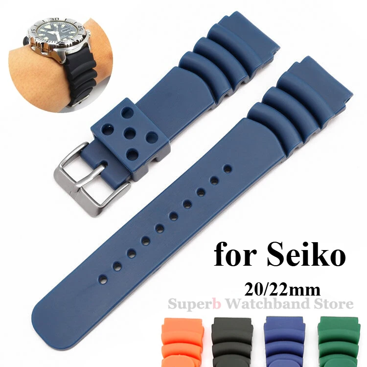 Universal Waterproof Silicone Sport Strap for Watchband Replacement – 20/22mm