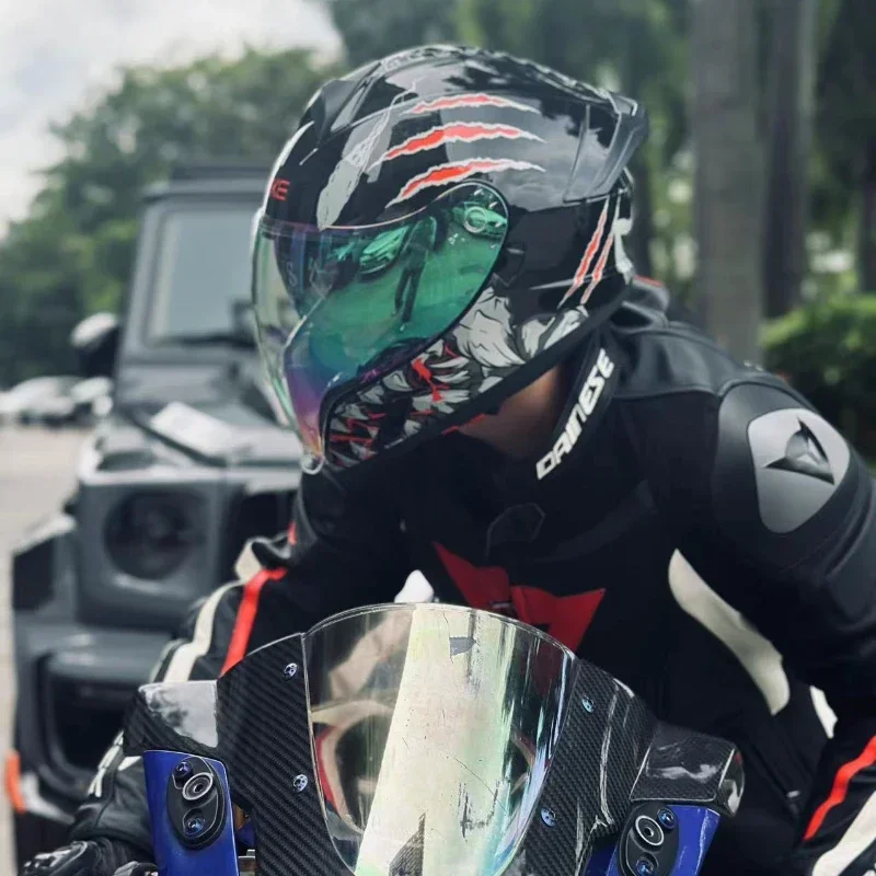 QIKE ������� ��� Ǯ ���̽� Ŀ�н��Ͻ� ������ ���� �� ��ũ�� ���̽� ���� �ø� �� Casco For BMW For DUKADI For Honda