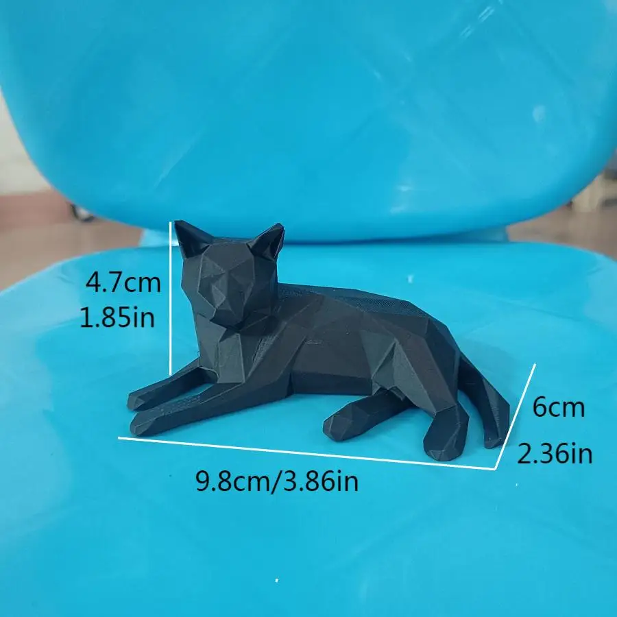 Geometric Cat Ornaments - Unique Decorative Accents