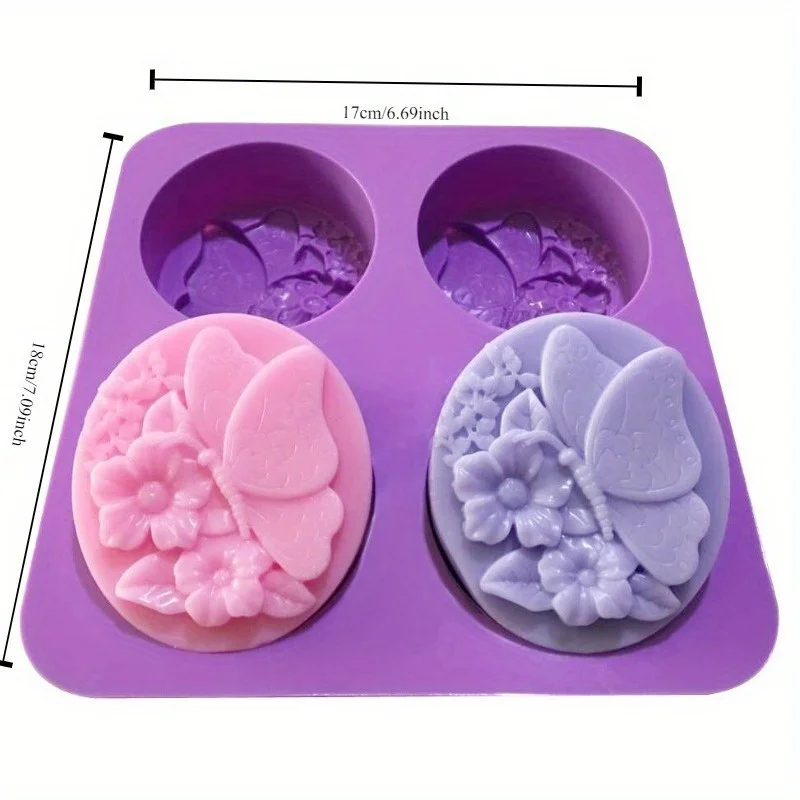 Silicone Soap Molds Butterfly Cake Mold Silicone Mold Handmade Soap Molds For Soap Makin Butterfly Flower Mold