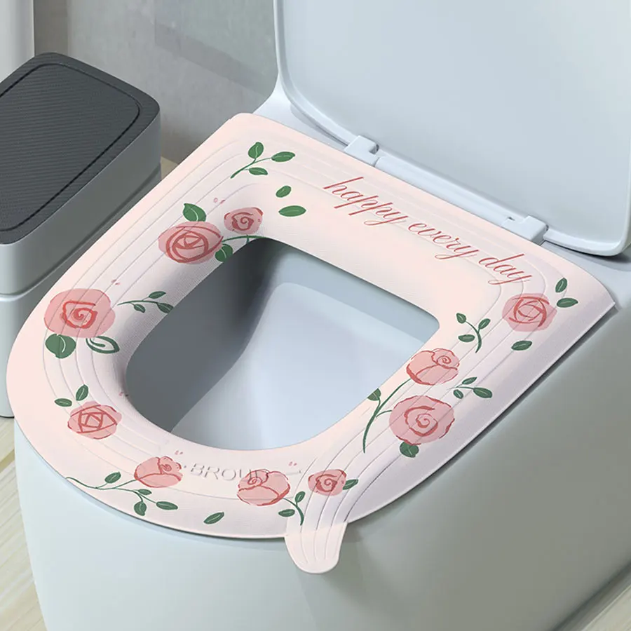 Waterproof toilet seat cushion Universal toilet seat ring foam silicone pad Summer Toilet Seat Cover Pads
