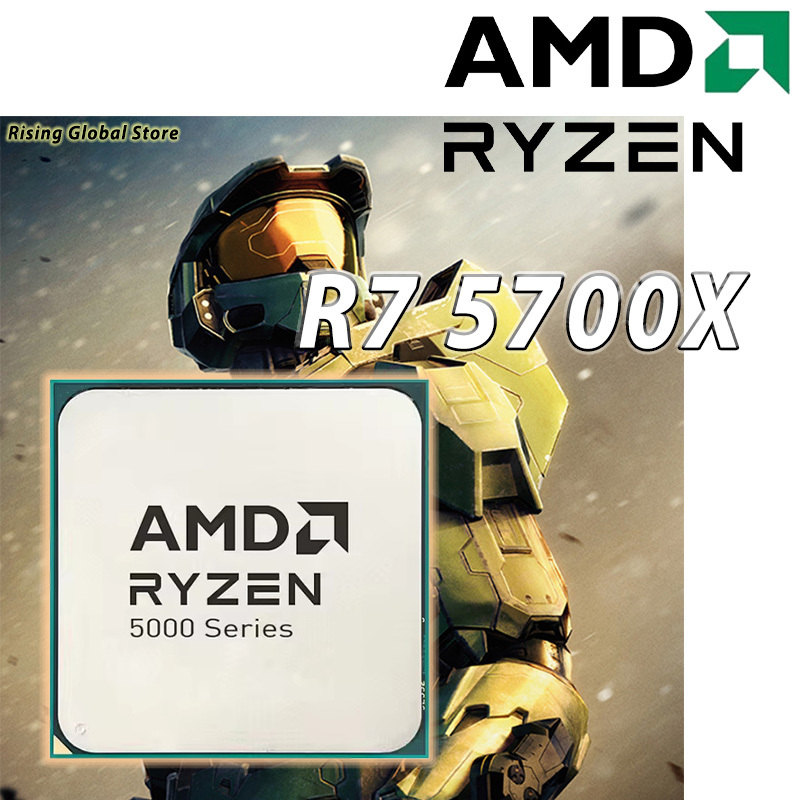 AMD Ryzen 7 5700X R7 5700X Eight-Core Sixteen-Thread 3.4 GHz  PCIE4.0 65W 7NM L3=32M 100-000000926 Socket AM4 No Fan