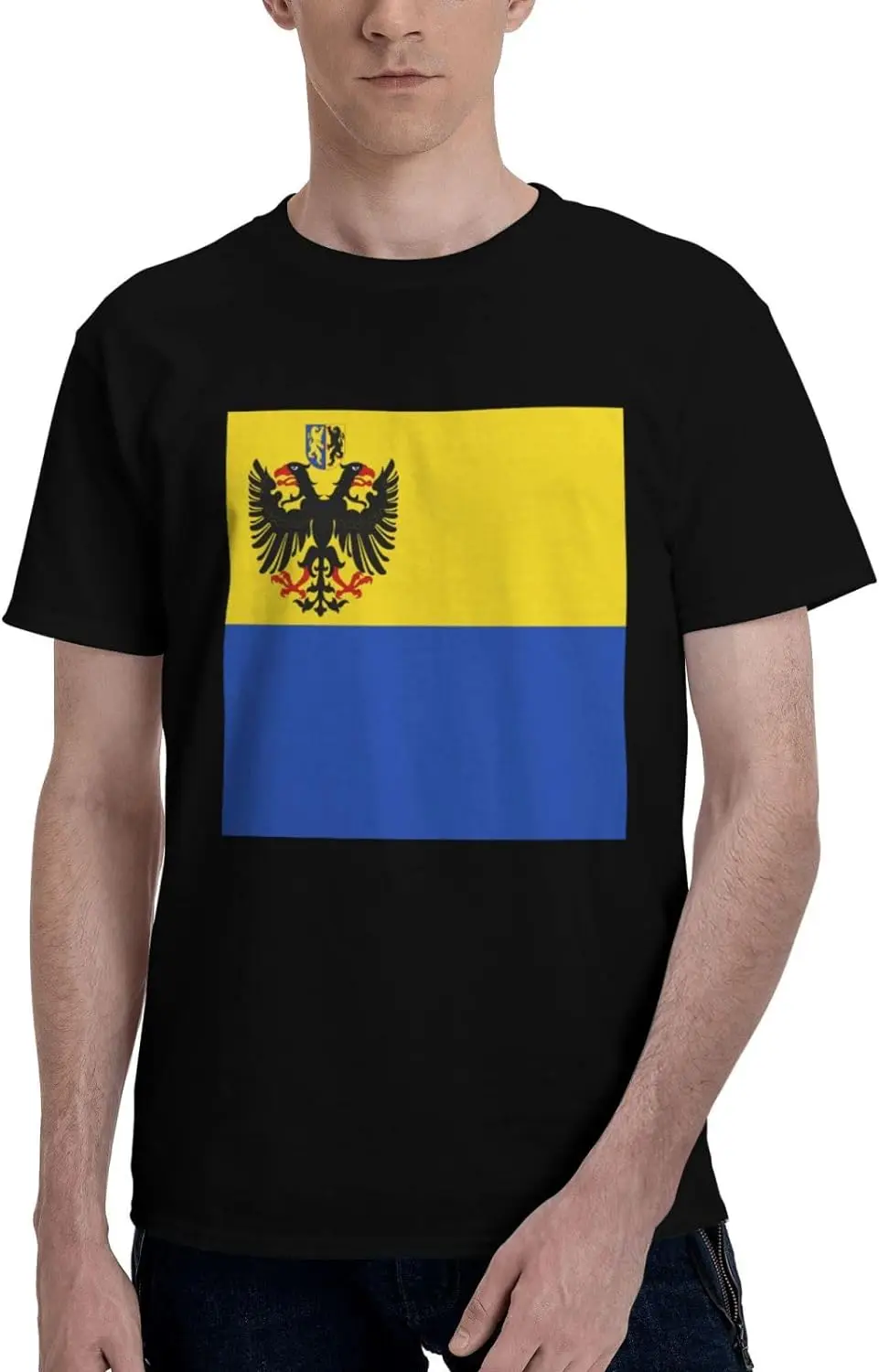 

Tiel vlag 1938 Short Sleeve T-Shirt Cotton Soft Breathable Crew-Neck Black