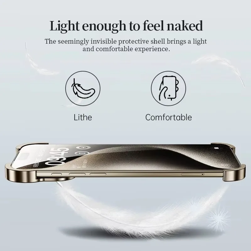 Irregular Metal Frame Bumper Phone Case with Aviation Aluminum Alloy Shockproof Cover