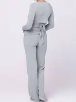 Morgan Long Sleeves Lace-up Casual Trouser Set 3