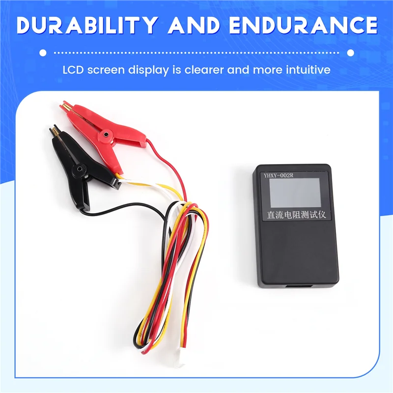 AS60-YHXY-002R DC 밀리옴계 0.03% 정확도 저항 테스터, LCD 디스플레이 판독 범위 0.0001Ω-20Ω