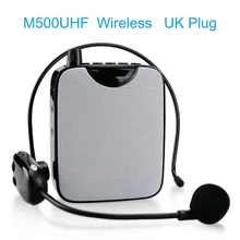

Portable Voice Amplifier Wireless UHF Microphone Personal Mini Hifi Stereo AUX Audio Speaker For Teachers Instructor M500
