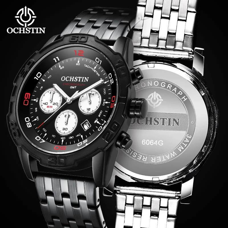 OCHSTIN Vintage High-end Waterproof Wristwatch Multifunction Quartz Movement Hot Model Pilot Series 2024 Men's Quartz Watch