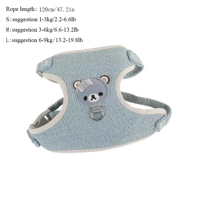 Dog leash Winnie the Pooh harness leash cat walking dog small dog Teddy vest style harness pet supplies 6