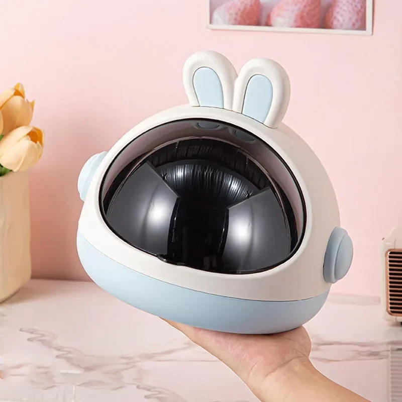 Cute Bunny Doll Bed Baby Storage Box with Mat for Labubu Space Module Doll Sleep Cradle Cart Dolls Bed Furniture Accessories
