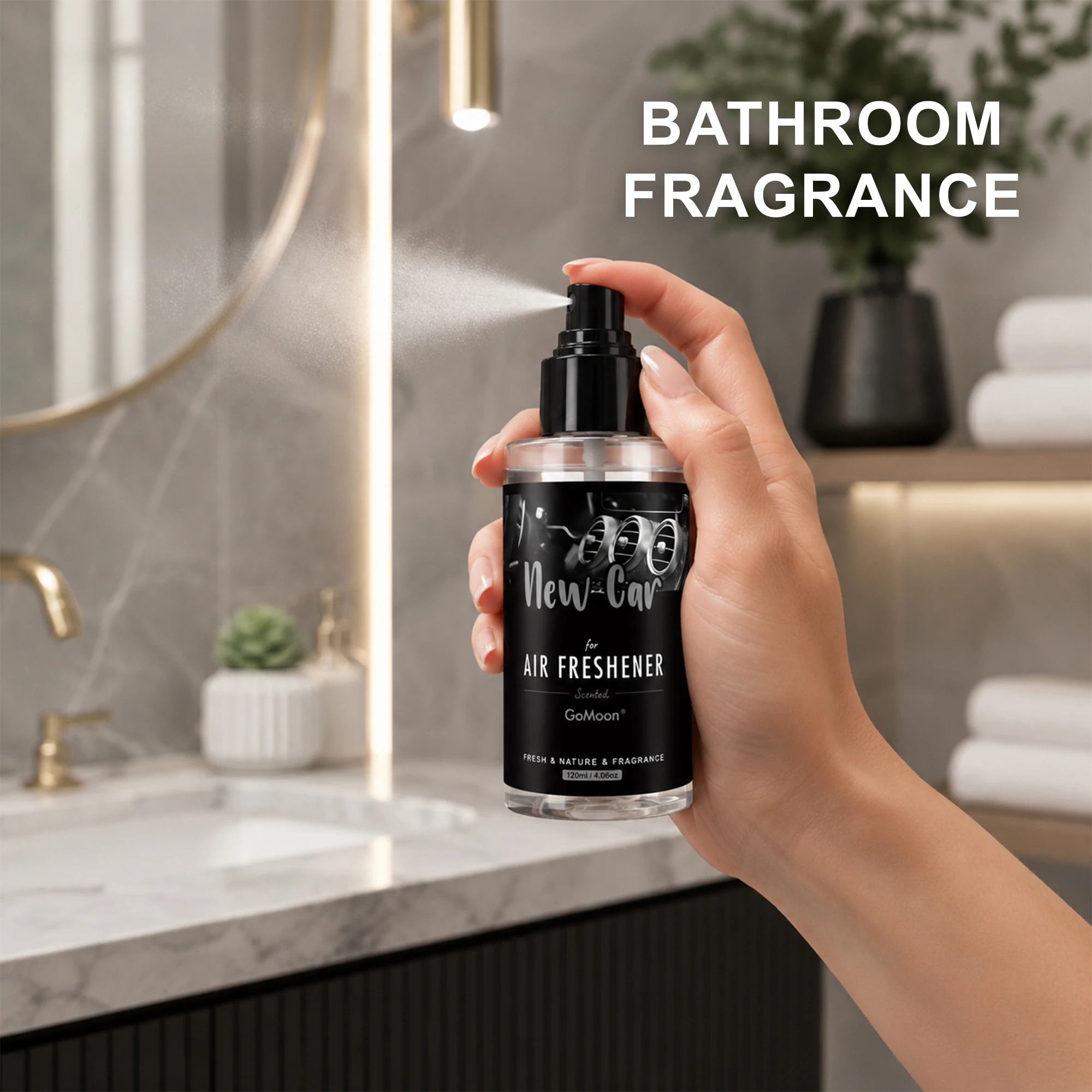 Premium New Car Scent Air Freshener - 120ml/4.06oz, Long-Lasting Fragrance