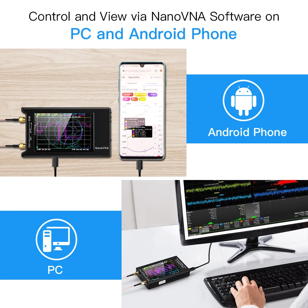 10khz-1.5Ghz NanoVNA NanoVNA-F V3.1 VNA HF VHF UHF Vector Network Antenna Analyzer 4.3 inch IPS LCD Metal Case Stylus For Diy