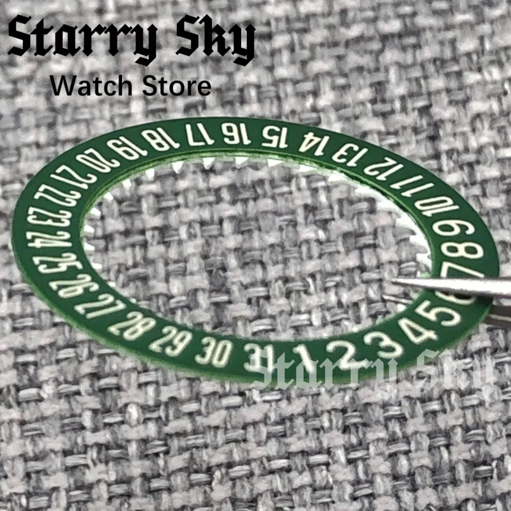 Starry Sky Luminous Date Wheel Watch Calendar Disc in White/Blue/Green/Black