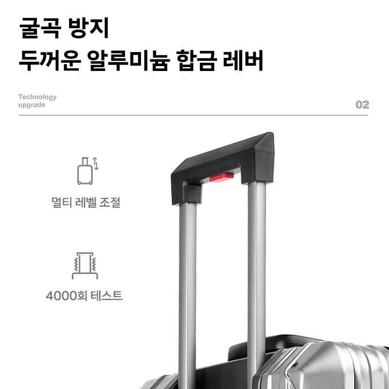 20"24"28" Inch Aluminum Trolley Suitcase Waterproof Metallic Cabin Luggage Trolly Bag With Wheels