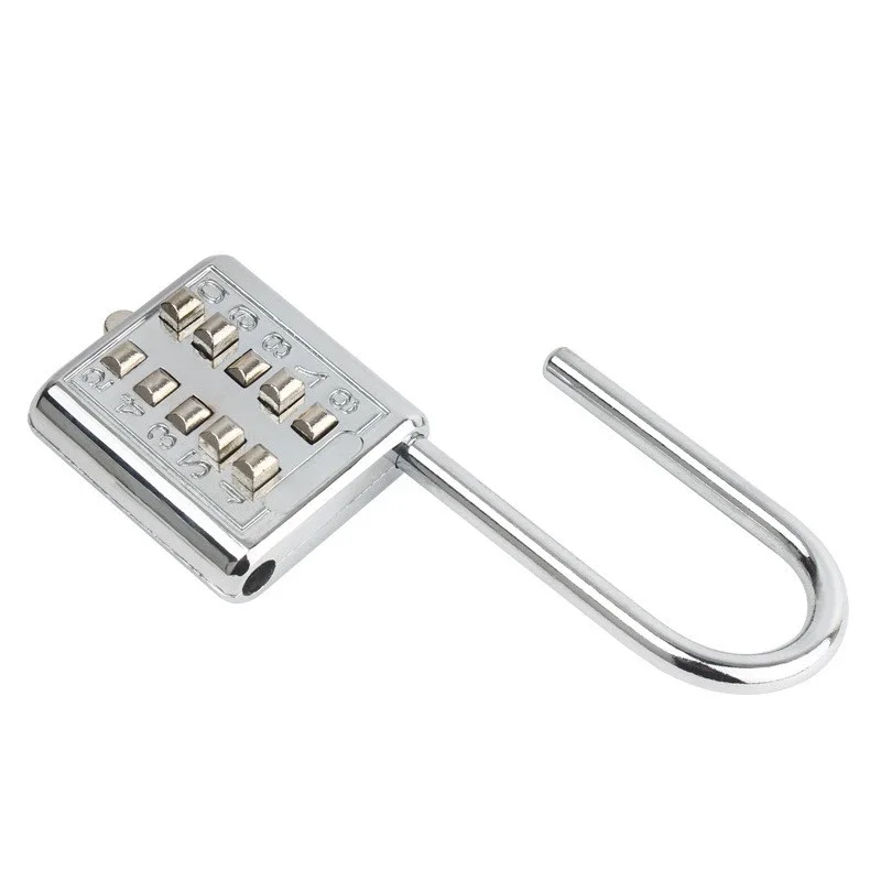 

Large Size 5 Digit Silver Push Button Combination Padlock Padlock Number Luggage Travel Code Lock Travel Accessories