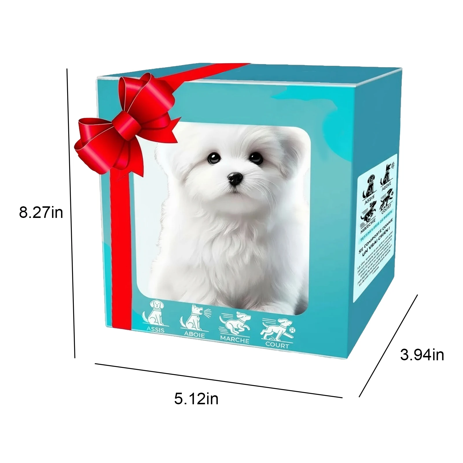 봉제 강아지 장난감 재미있는 사실적인 인형 강아지 꼬리 흔드는 전자식 인터랙티브 강아지 소녀와 소년을 위한