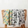 Happyflute 120*110CM  Muslin Swaddle For Newborn Bamboo Cotton Summer Blanket Bed Comforter Cute Baby Blankets 6