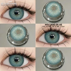 EYESHARE High - Quality Fashion Cosmetic Black Contact Lenses (HOLLAND - BLUE)