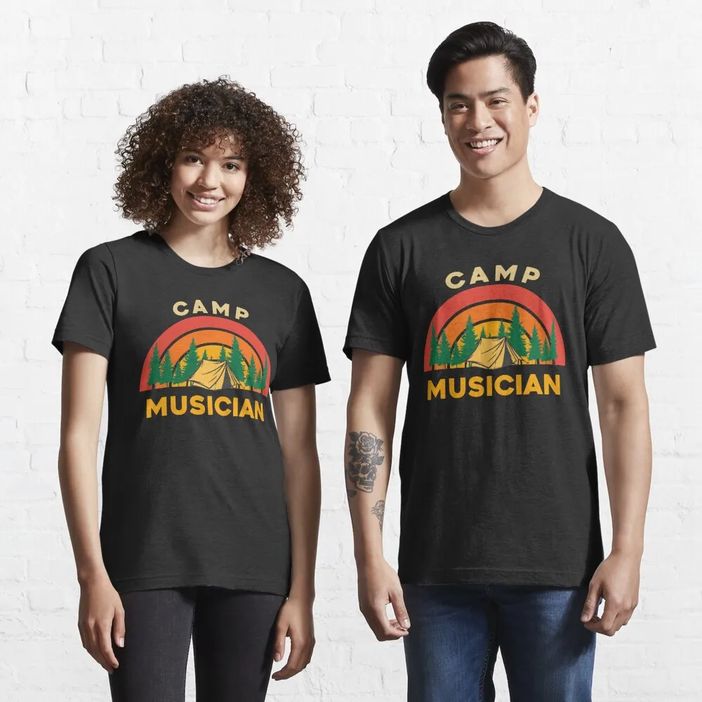 

Outdoor Lovers - Camp Musician Essential T-Shirt Anime Graphic For Men Clothing Women Short Sleeve Tees Unisex Summer