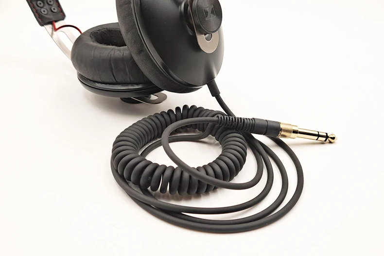 For Sennheiser MOMENTUM HD430 HD450BT HD4.40BT HD458BT HD4.50BTNC Replaceable 6.35mm Large Plug to 2.5mm Spring Headphone Cable