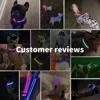 USB Rechargeable LED Dog Collar Flashing Safety Light Adjustable Night Visibility with3 Modes Waterproof for Small to Medium Do 6