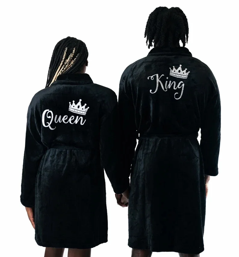 Honeymoon Robes Couples Spa Robes Gift Bride And Groom Gift Mr Mrs Bathrobes Flannel Anniversary King Queen Bathrobes women dress,women sleepwear,bride robes