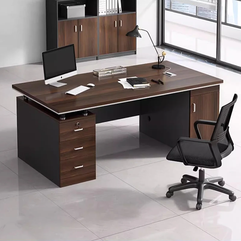 Modern Drawers Office Desk Boss Minimalist Reading Conference Computer Desks Unique Designer Mesa Escritorio Office Furniture