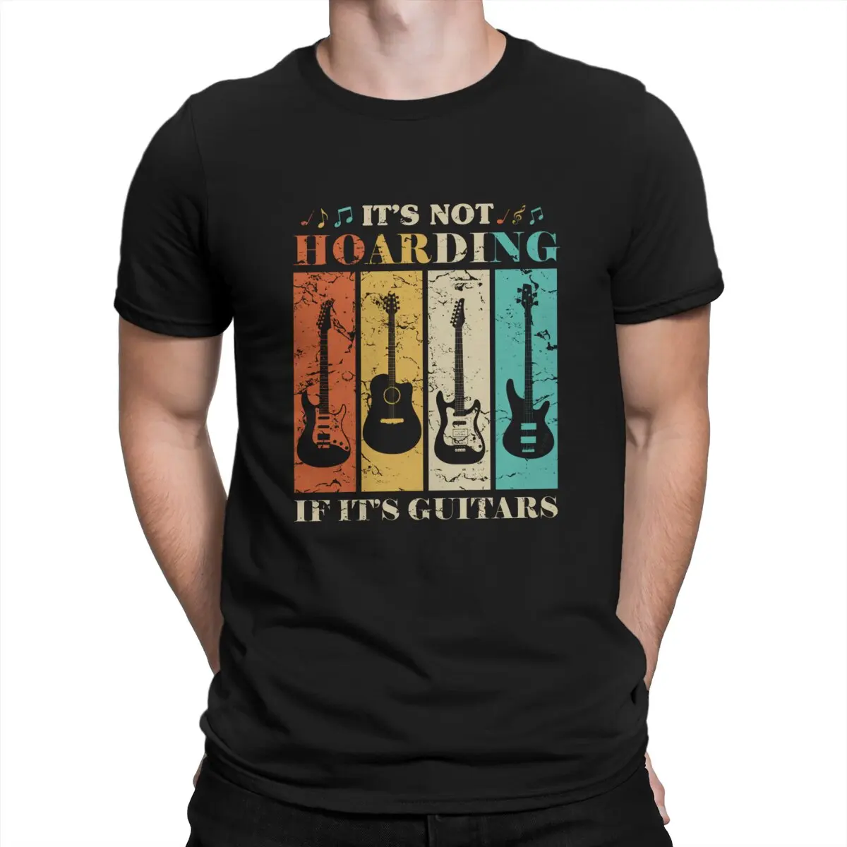 Maglietta Da Uomo Hoarding Guitar Rock O Neck Top T Shirt Divertenti Regali Di Compleanno