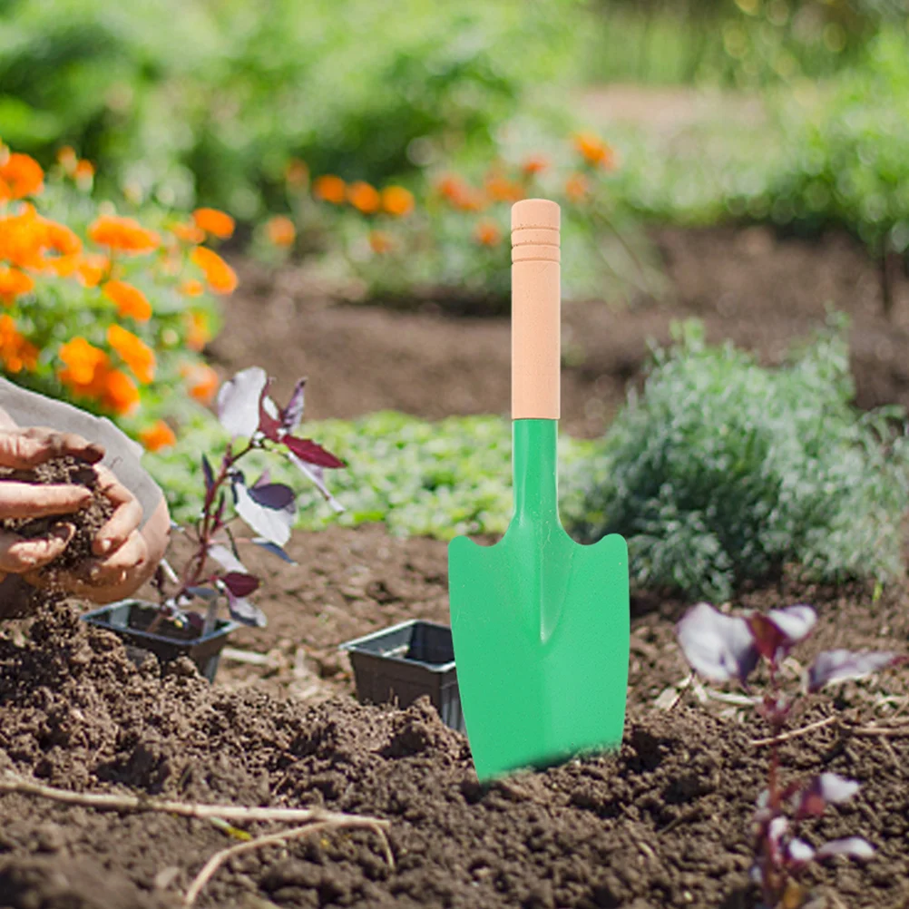 8 Pcs Tool Wooden Handle Potting Planting Spade Trowel Mini Sand Digging Green Garden Child