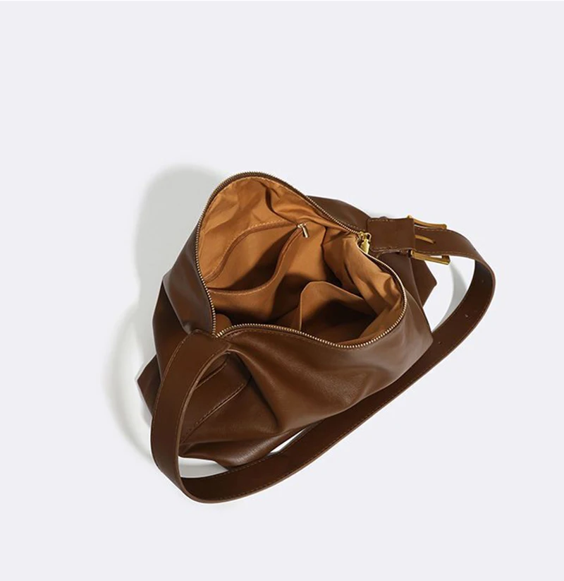 Vintage Pillow Design PU Leather Boston Handbag For Women Casual Large Capacity Shoulder Crossbody Bags Fashion Shopper Totes