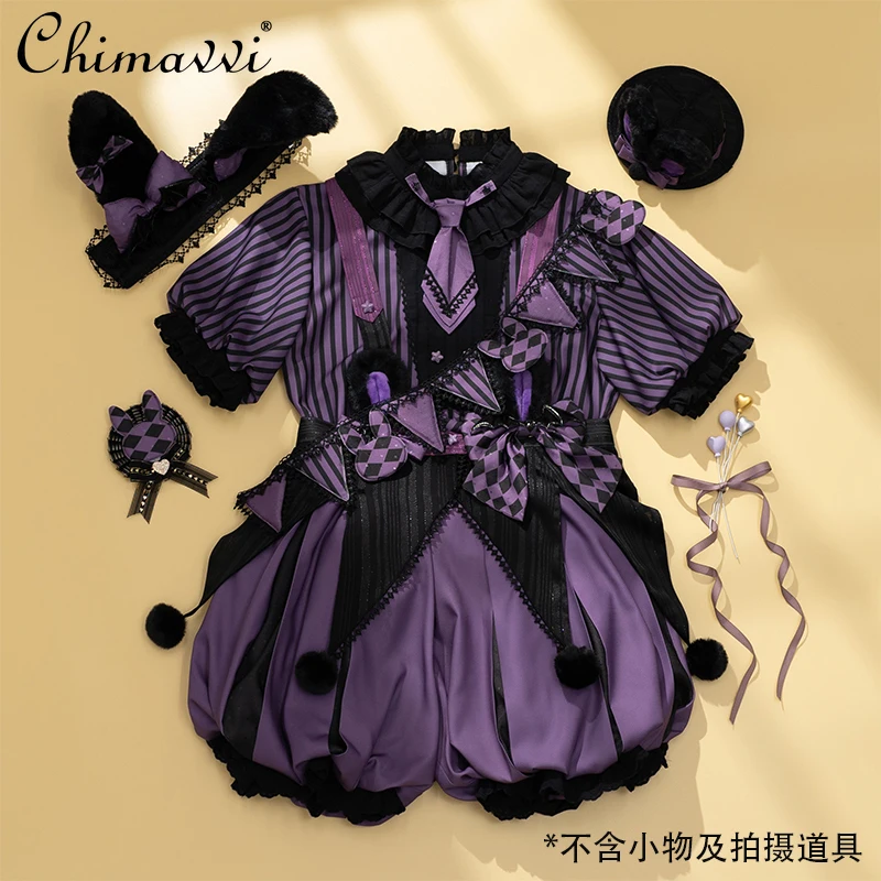 希少　PARADIS No.5 purple fashion Rose Birdcage Asymmetrical Frill JSK by Metamorphose Temps