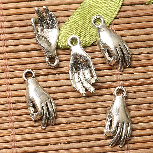 

30pcs 16*7mm Dark Silver Color Hand OK Gesture Design Charms EF2742 Charms for Jewelry Making