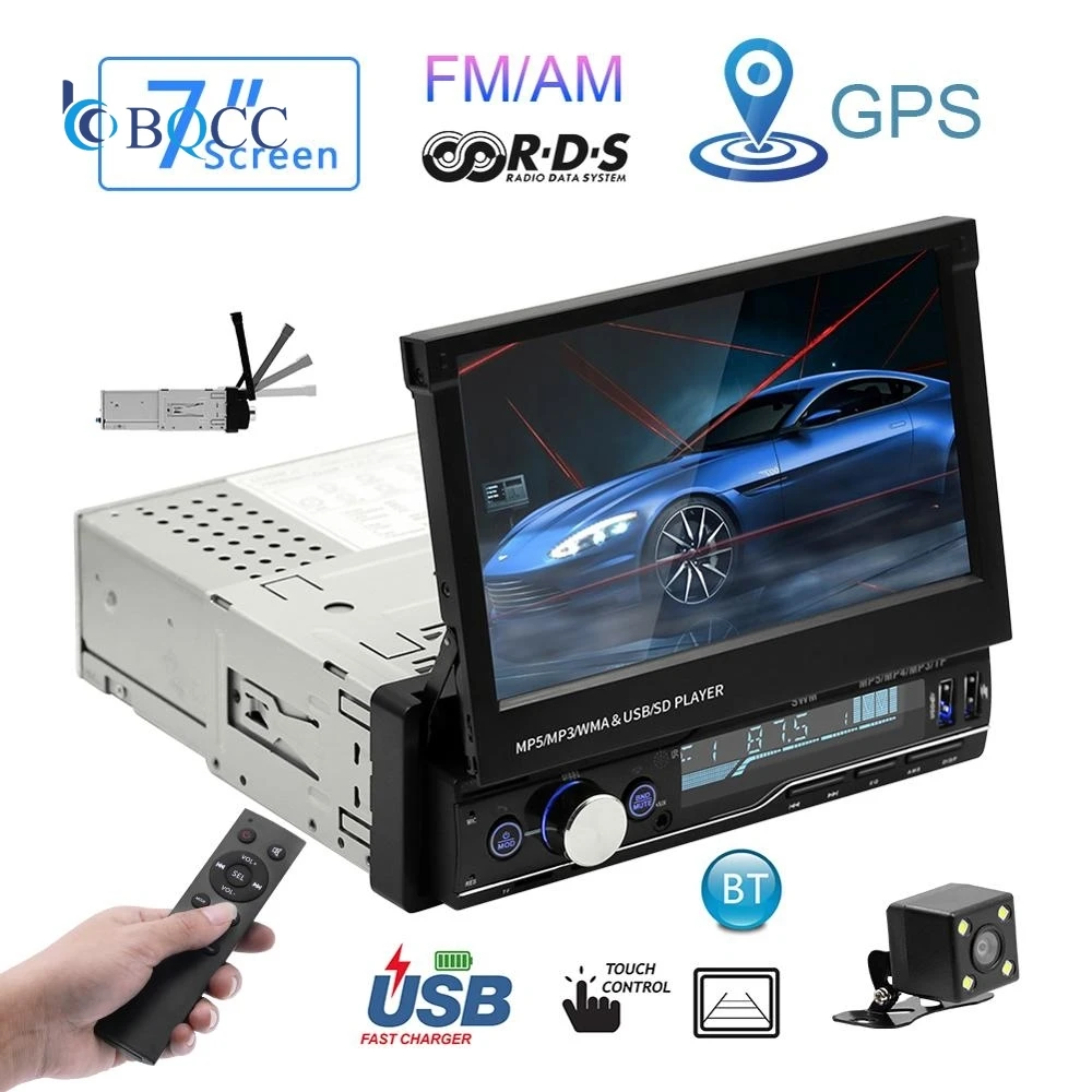 Автомагнитола Mp5 mp5-плеер mp3-плеер Bluetooth RDS 7 дюймов радио 1 Din GPS стерео Авторадио