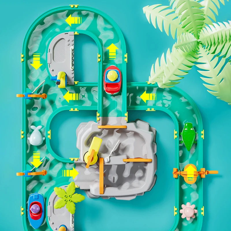 Kids Baby Toys Outdoor Water Table Toy Water Surfing Adventure Water Toys Fishing Toys Summer Parent-child Interaction Game 5
