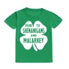 Happy St. Pat T-rex Day Print Kids T-shirt Boy Girl Clothes Toddler St. Patrick's Day Shirts Gift Children Green T-shirts Top 4