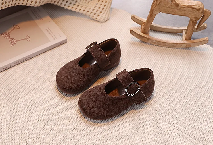 Mädchen Lederschuhe Kleinkinder Ballerinas Prinzessin Süße Kinderschuhe Weiche Schuhe T-Riemen Retro Klassische Kinder-Festtagsschuhe für Partys – Detail 13