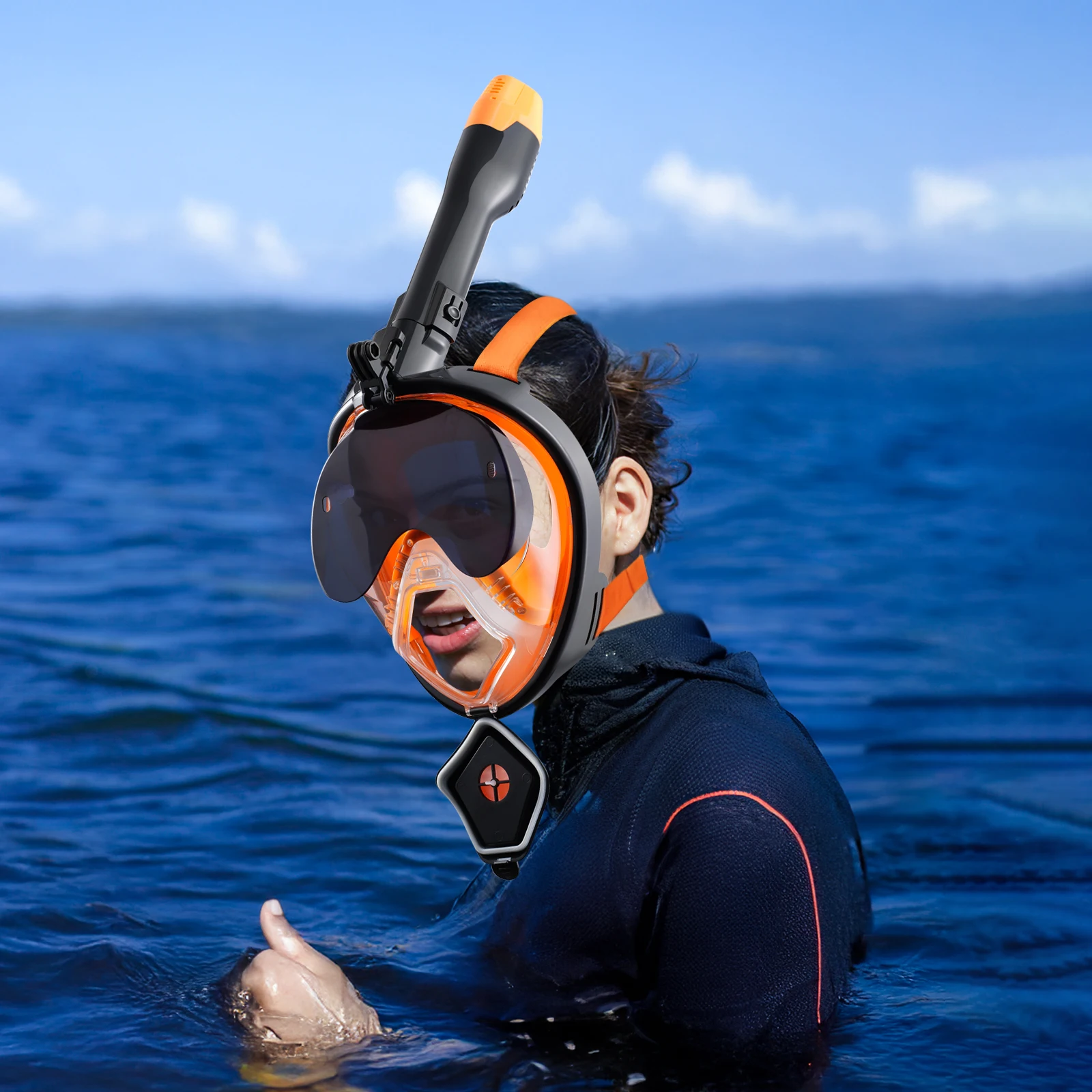 Full Face Snorkel Mask for Adults-Anti-Fog Scuba Diving Mask with Wide View, Swimming For Underwater Snorkeling