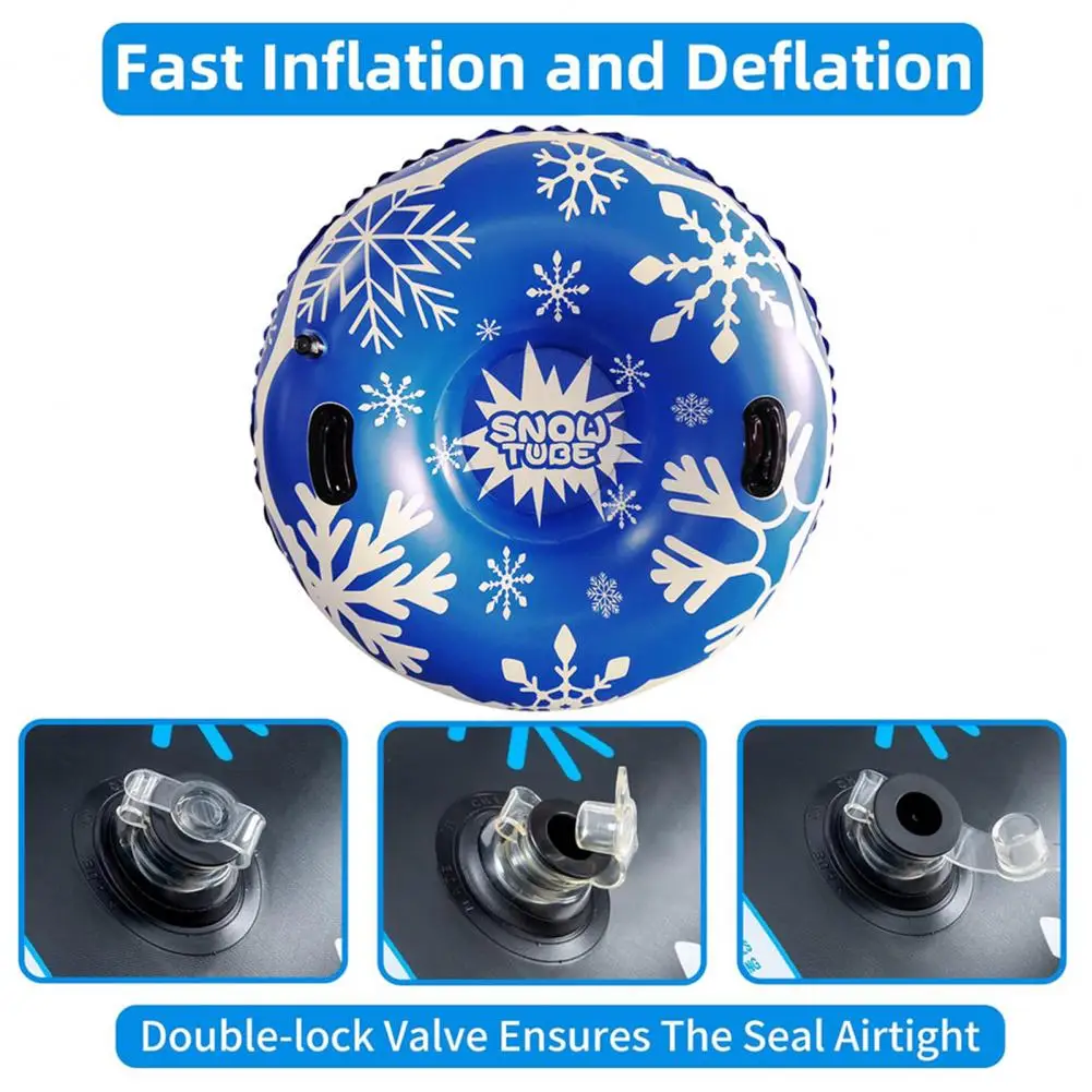 Inflatable Ski Ring Durable Waterproof Fast Inflation Easy Storage Eco-friendly Snow Sled For Kids Adults Winter Sports Supplies