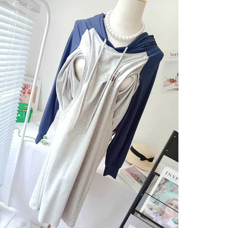 

Dress For Pregnant Women Breastfeeding Clothes 6066B