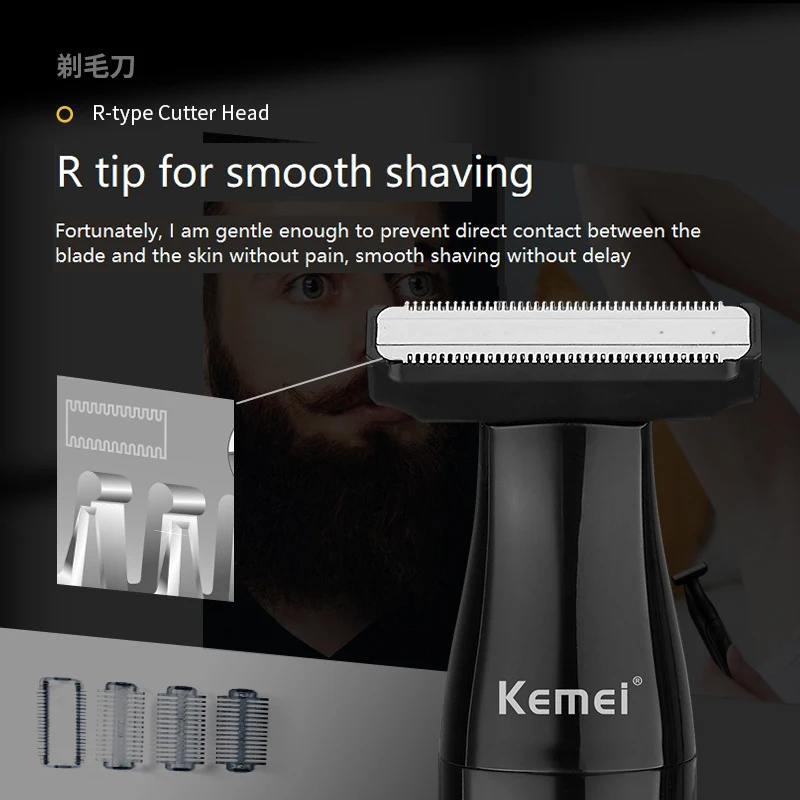 Kemei 114 Electric Shaver Waterproof Razor 3 In 1 Nose Ear Beard Pubic Hair Trimmer Body Ball Groomer Multifunction Men Grooming 3