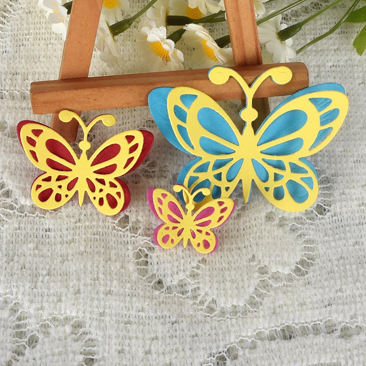 Description Picture 6 of itemButterfly Tufted Bamboo Dragonfly Magritte Flowers Metal Cutting Dies Stencils For DIY Scrapbooking